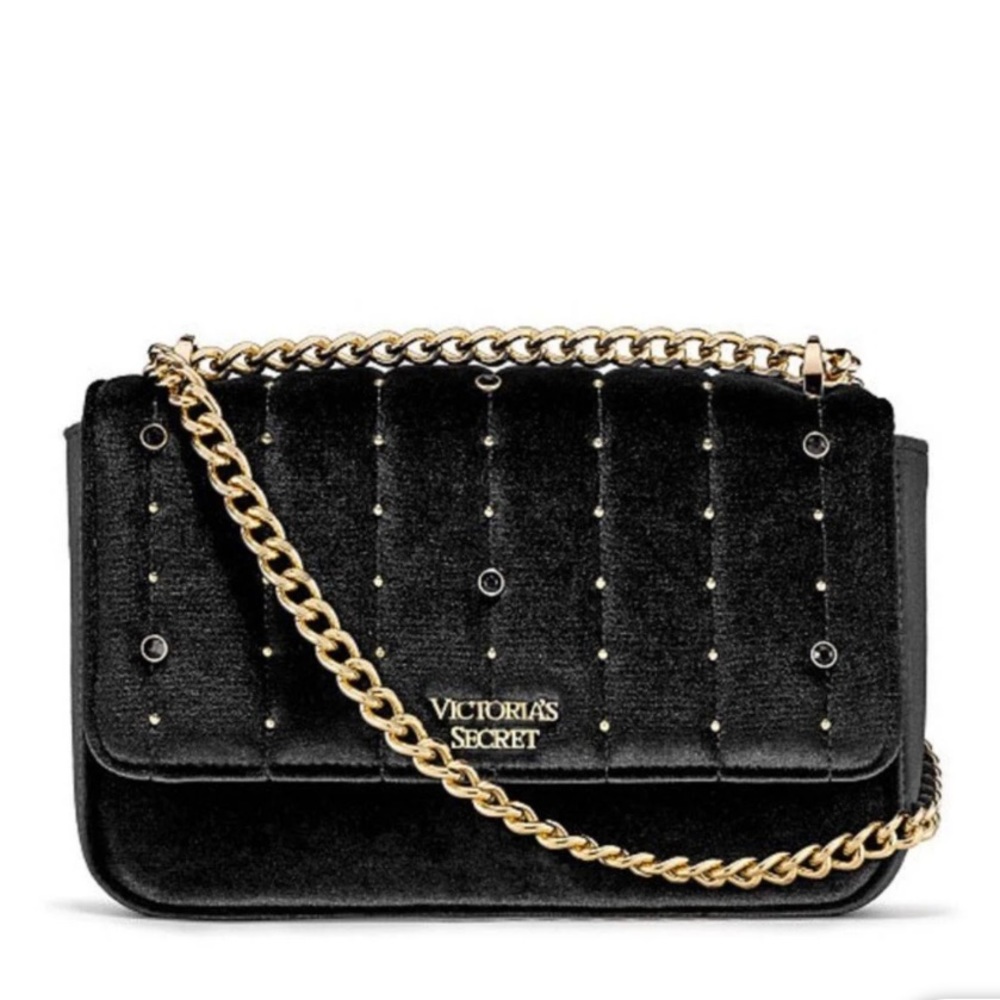 Victoria’s Secret Velvet Studded Bond Street Bag